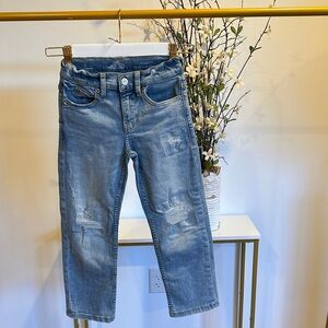 Distressed Blue Jeans